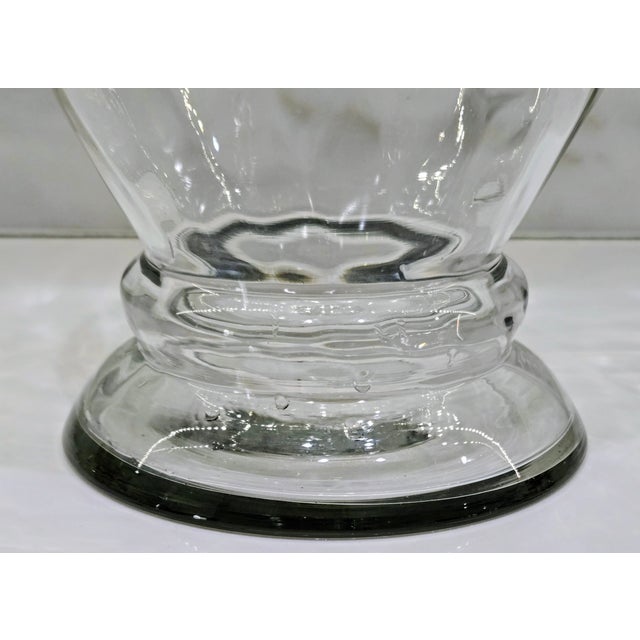 Transparent Late 20th Century Colombian Swirl Glass Pitcher Vase by Country Originals For Sale - Image 8 of 9