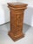 Traditional Vintage Carved Wooden Display Pedestal With Interior Cabinet For Sale - Image 3 of 7