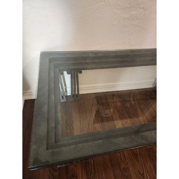 1990s Post-Modern Wrought Iron Coffee Table For Sale - Image 5 of 5