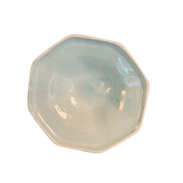 A beautiful vintage Adams Calyx Ware covered serving dish in the Metz pattern, bearing the desirable older Adams...