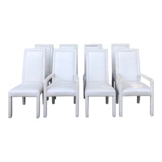 Late 20th Century Parson Dining Chairs - Set of 8 For Sale
