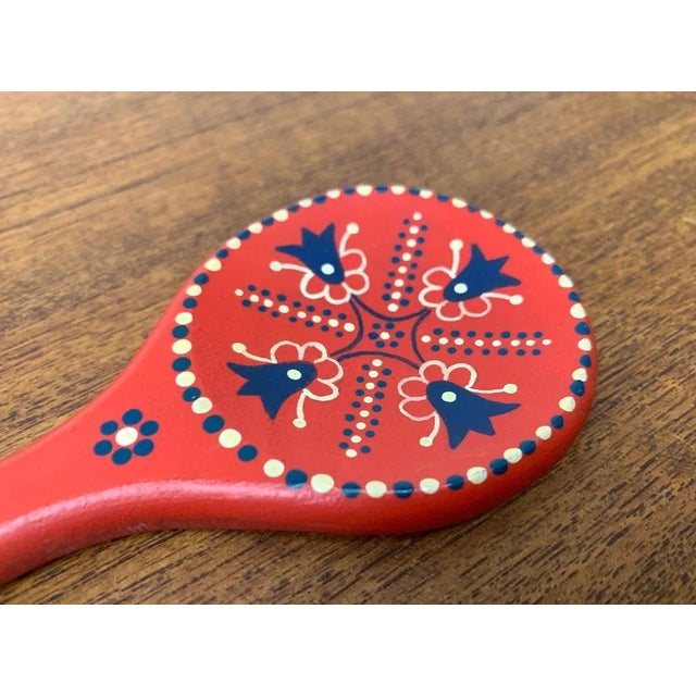 Vintage Swedish Dala Style Cooking Spoon For Sale - Image 3 of 15