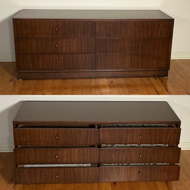1960s Mid-Century Modern Founders Furniture Bedroom Set Armoire, Dressers - 3 Piece For Sale In Greenville, SC - Image 6 of 12