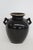 Japanese Porcelain Small Handled Vase Black With Gold Trim Floral Motif 5022b For Sale - Image 4 of 11