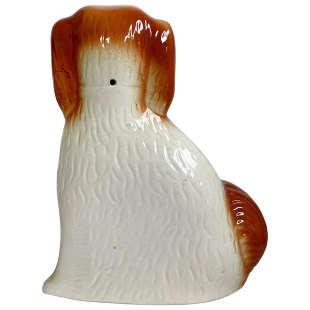 Glass 19th Century Staffordshire Caramel Mantle Dogs With Glass Eyes - a Pair For Sale - Image 7 of 13