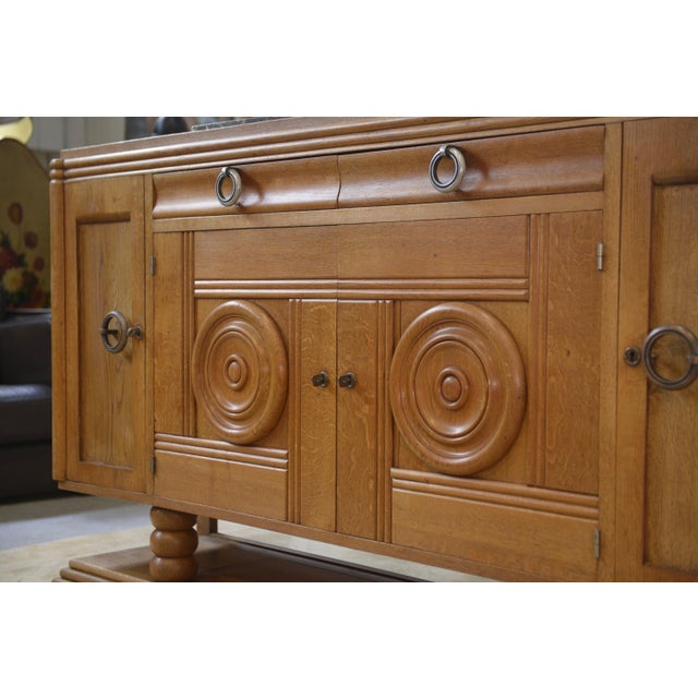 Oak Buffet in the style of Charles Dudouyt, 1930s For Sale - Image 11 of 14