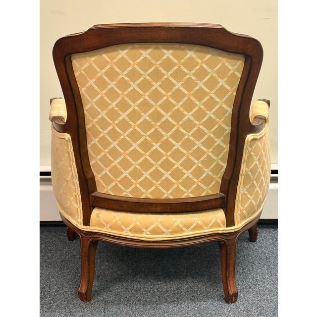 1990s Late 20th Century Upholstered French Bergere Chair For Sale - Image 5 of 12