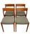 Wood 1970s Set of 4 Mid Century Modern Dining Chairs With Sculpted Wood Frames and Upholstered Seats For Sale - Image 7 of 10