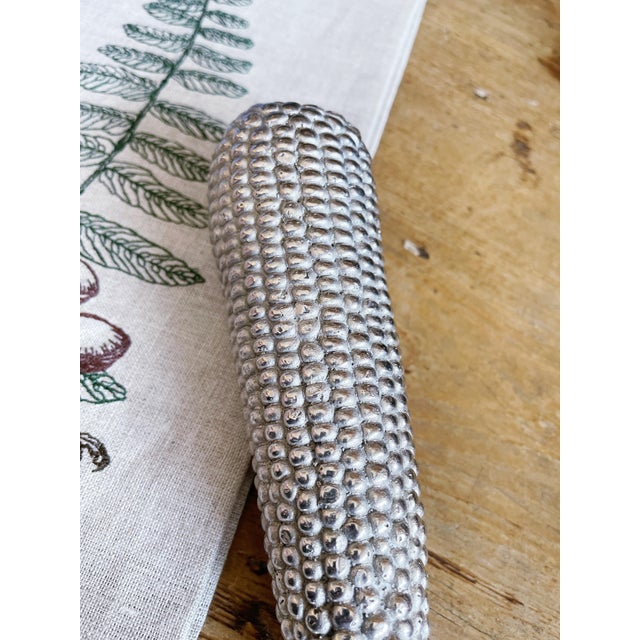 Maitland - Smith 1970s Vintage Maitland-Smith Silvered Bronze Corn For Sale - Image 4 of 4