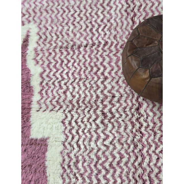 Textile Pink Moroccan Area Rug - 10.1 X 7.8 Ft For Sale - Image 7 of 8