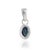 Not Yet Made - Made To Order Minimalist Oval 0.6 Ct Blue Sapphire Bezel Set Solitaire Stackable Pendant in 925 Silver For Sale - Image 5 of 12