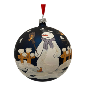Vintage European Jumbo Blown Glass Holiday Ornament
