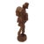 Mid-Century Hand-Carved Wooden Figurative Sculpture of a Wandering Traveler For Sale