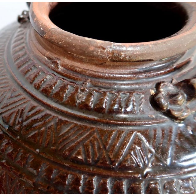 Large Pansu Vase in Varnished Terracotta, 1900s For Sale - Image 12 of 18