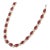 Art Deco Certified 17 Carat Ruby and Diamond 18k Yellow Gold Tennis Necklace For Sale - Image 3 of 12