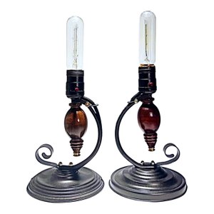 Pair of Vintage 1940s Table Lamps – Convertible to Wall Sconces | Fully Restored