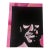 Mid Century Modern Abstract Portrait Painting Pink Black Face Original Art Vintage, Unknown Artist For Sale