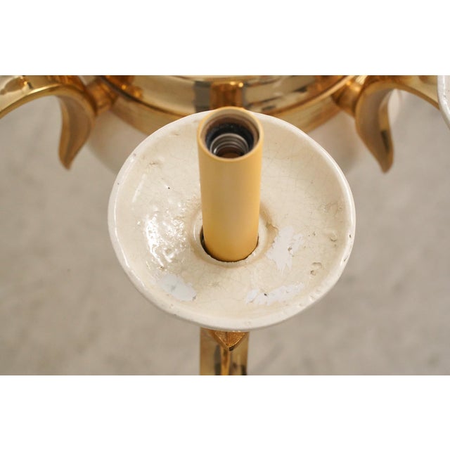 Mid 20th Century Vintage Italian Neoclassical Revival Porcelain 16 Arm Chandelier For Sale - Image 5 of 10