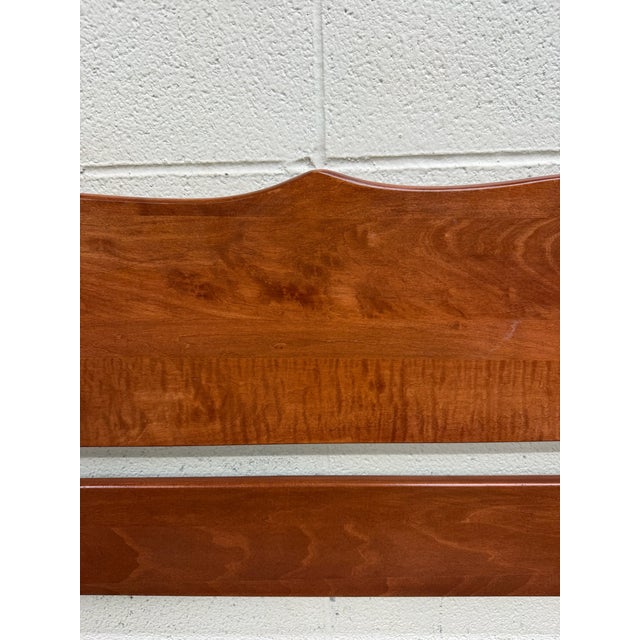 Vintage Twin Size Federal Style Empire Style American Tiger Maple Bed For Sale - Image 9 of 10