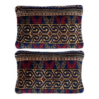 13"x20" SET OF 2 - Handmade Rug Throw Pillow Covers. A pair of Cushion Covers For Sale