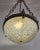 Metal Art Deco Pendant Light in Gilded Brass and Clichy Glass, 1950s For Sale - Image 7 of 9