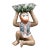 Vintage Ceramic Monkey With Bok Choy Bowl & Floral Vest — Chinoiserie / Hollywood Regency / Whimsical For Sale