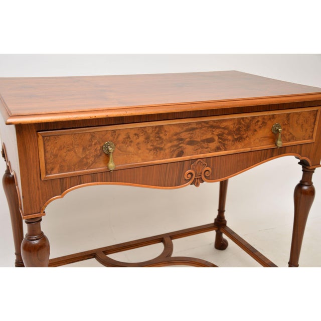 Wood Vintage Walnut Side Table, 1930s For Sale - Image 7 of 11