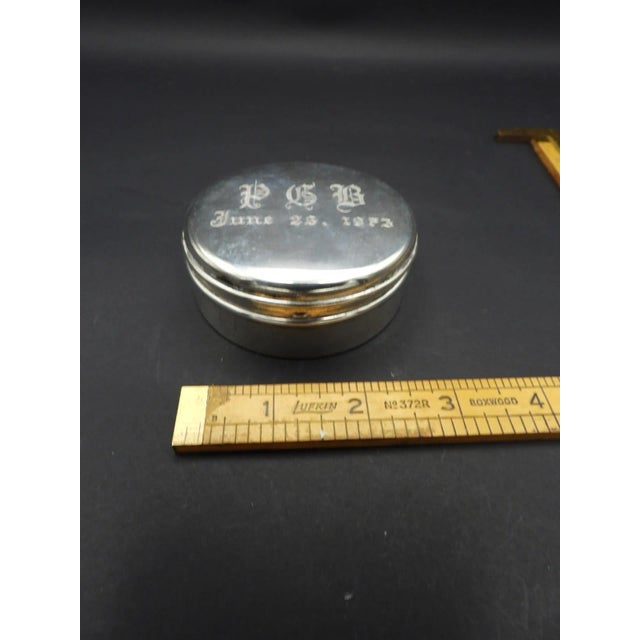 This marvelous vintage The Thomae Company [Attleboro, MA] jewelry or trinket box is created in gorgeous sterling silver...