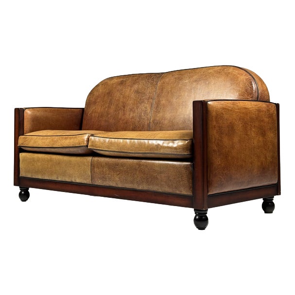 Art Deco Sheepskin Sofa For Sale