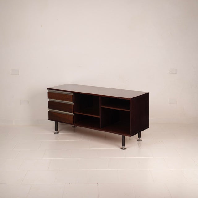 Wood Low Pythagoras Dresser by Renato Venturi and Ennio Fazioli for MIM, 1960 For Sale - Image 7 of 18