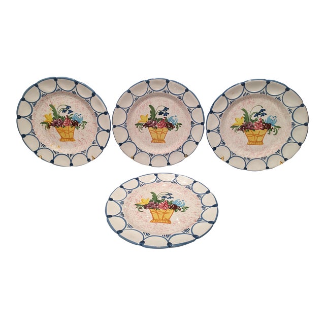 1990s Hand Painted Italian Plates Set of 4 Chairish