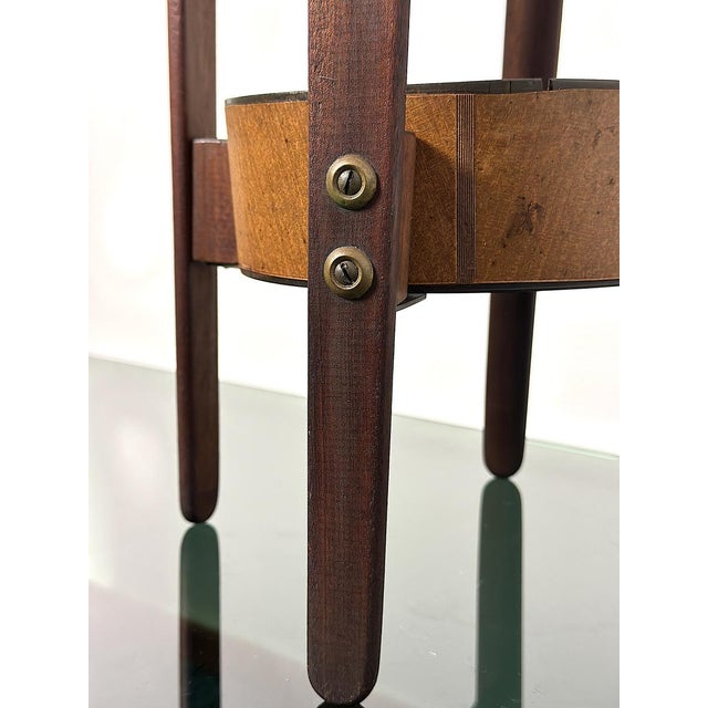 Vintage Wood and Metal Magazine Rack, 1960s For Sale - Image 4 of 9