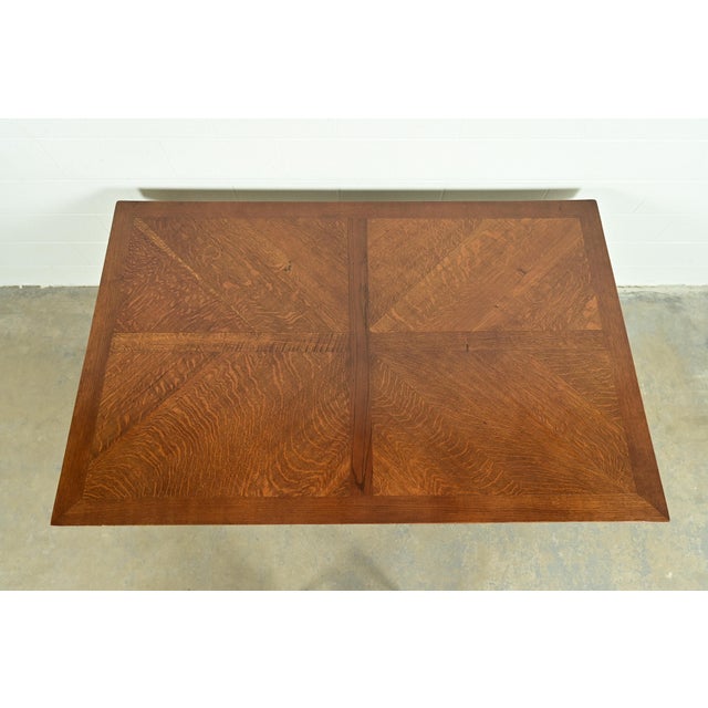 1960s Baker Furniture Style French Provincial Louis XV Carved Oak Extension Dining Table, Circa 1960s For Sale - Image 5 of 15