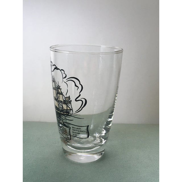 Vintage Clipper Ships Glass Tumblers- Set of 4 For Sale - Image 11 of 13