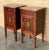 Brown Italian Marquetry Nightstands with Bronze Crest, Drawers and Doors, 1890, Set of 2 For Sale - Image 8 of 12