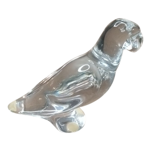 Gorgeous Baccarat Crystal France Parrot Figurine