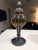 3 pieces of art/antiques, Vintage Baroque Brass Caged Amber Blown Bubble Glass & Dome Lidded Apothecary Jar. This vintage...