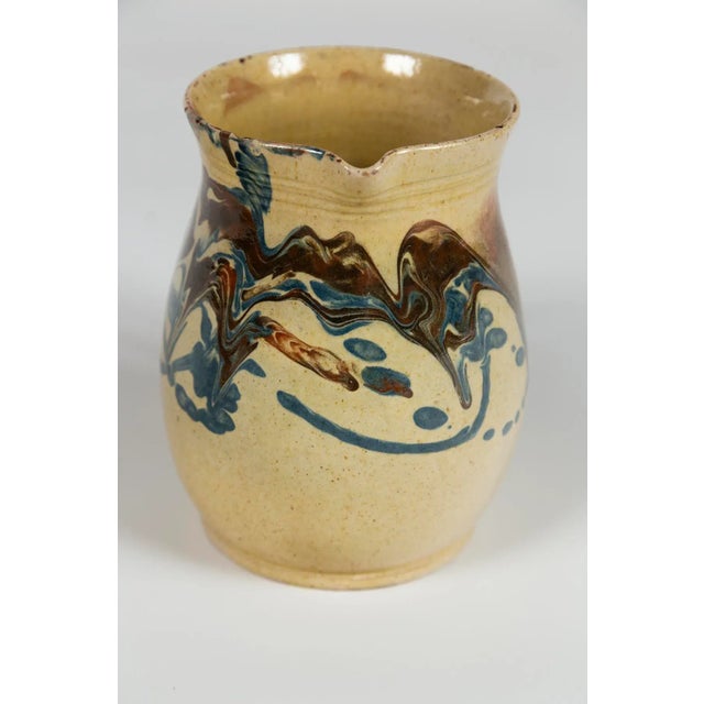 Late 19th Century Two Antique Jaspé Pottery Pitchers, France, Late 19th Century For Sale - Image 5 of 12