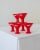Vintage Italian Postmodern Red Joy Drinking Glasses from Leonardo, 1980s, Set of 6 For Sale - Image 6 of 12