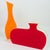 Orange Villeroy & Boch Neon Color-block Lucite Vase, a pair, circa 1990 For Sale - Image 8 of 11
