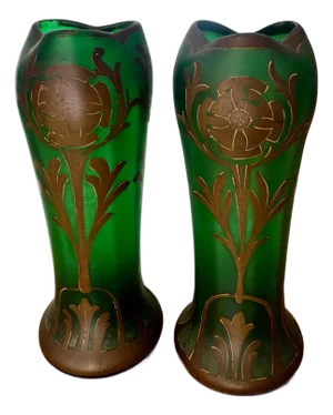 Art Nouveau Glass Vases by Francois Theodore, 1890s, Set of 2