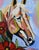 Abstract Bold Impressionist Expressionist Horse Painting Including the Antiqued Gold Frame For Sale - Image 3 of 5