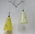Mid-Century Modern Yellow & Beige Fiberglass Shades Pendant, 1950s For Sale - Image 3 of 14