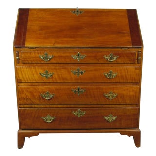 18th-C. American Slant Lid Desk For Sale