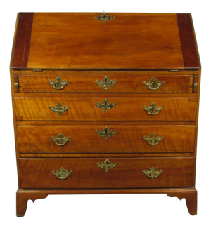 18th-C. American Slant Lid Desk