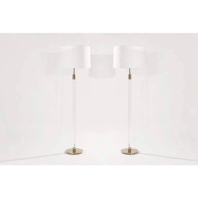 Glass Rod Floor Lamps by Hansen Lighting Co. New York, 1970s Chairish