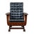 Antique Oak and Leather Rocking Chair, 1910 For Sale - Image 6 of 11