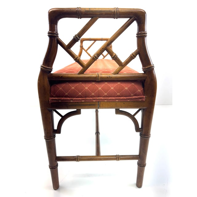 Mid-20th Century Faux Bamboo Hollywood Regency Bench by Century Chair Company For Sale - Image 11 of 16