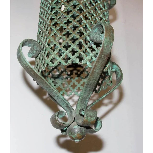 Mid 20th Century Bronze Pendant Chandelier Light For Sale - Image 4 of 7