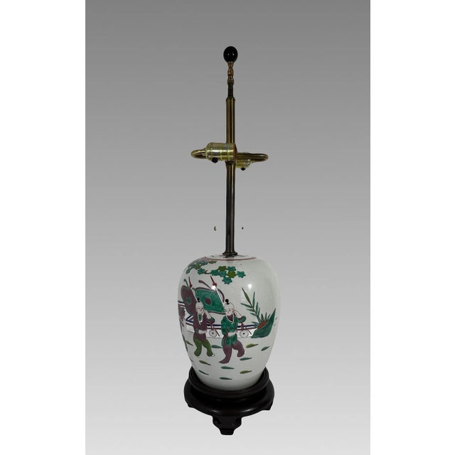 The Chinese Parade Table Lamp, Antique 'Guangxu Period' Porcelain Ginger Jar With Auspicious Bats For Sale In Tampa - Image 6 of 11